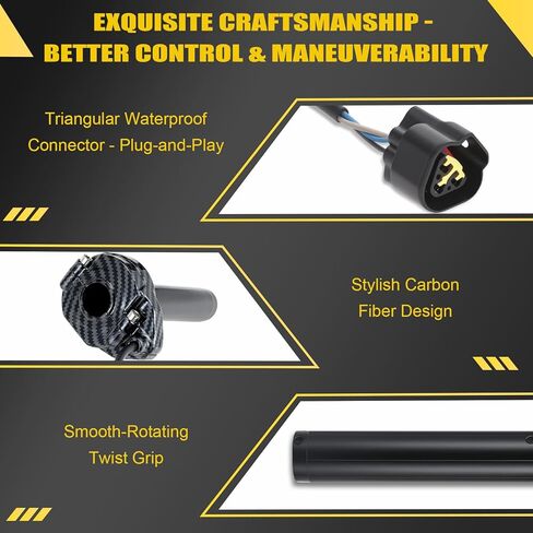 Throttle Handle Compatible with Surron, Upgraded Electric Dirt Bike Full Twist Throttle Handle Kit for Sur-Ron Light Bee S/X Segway X160 X260 E-Ride, Imitation Carbon Fiber & Rolling Bearings in Kuwait