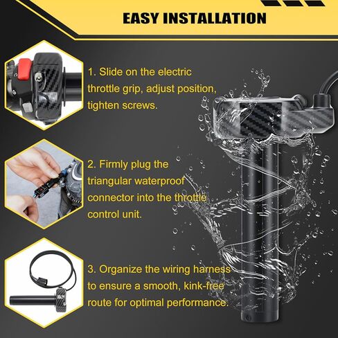 Throttle Handle Compatible with Surron, Upgraded Electric Dirt Bike Full Twist Throttle Handle Kit for Sur-Ron Light Bee S/X Segway X160 X260 E-Ride, Imitation Carbon Fiber & Rolling Bearings in Kuwait
