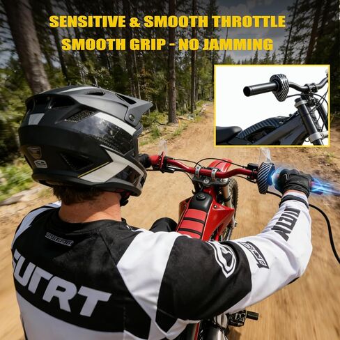 Throttle Handle Compatible with Surron, Upgraded Electric Dirt Bike Full Twist Throttle Handle Kit for Sur-Ron Light Bee S/X Segway X160 X260 E-Ride, Imitation Carbon Fiber & Rolling Bearings in Kuwait