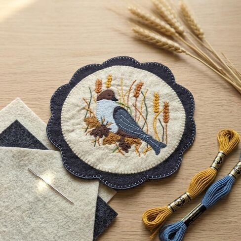 Rachel's Of Greenfield Dove Mat Kit | Bird Table Mat Kit | Quilted Craft for Beginners | Templates and Materials Included in Kuwait