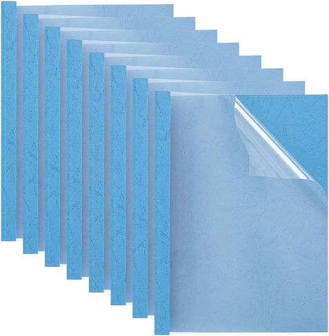 BENECREAT 25 Pack A4 Size Thermal Binding Covers, Navy Blue PET Material 0.5 Inch Spine Holds 130 Sheets for Office Document Binding and Report Covers Professional Presentation Use in Kuwait
