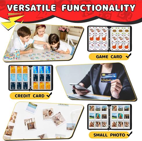 Card Binder 9 Pocket, 900 Pockets Extra Large Trading Card Binder with Zipper, PU Leather Waterproof Card Album Holder, 3-Ring Collectible Card Book for TCG, MTG, Game Cards，Red & White in Kuwait