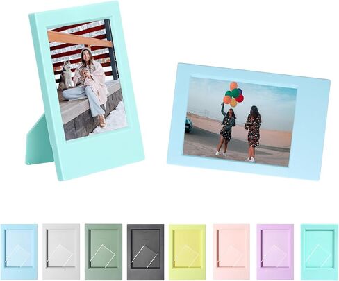 إطار صور صغير مع غطاء حماية شفاف لأفلام Polaroid Fujifilm Instax Mini 12 11 9 8 7s EVO، شاشة عرض على الطاولة، عبوة من 8 قطع. in Kuwait