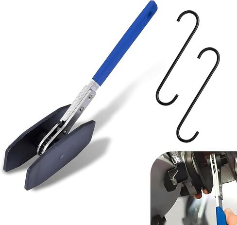 1 PC Brake Caliper Press Tool, Not-easily-deformed & Anti-slip Ratchet Wrench with 2 S-hook, 4 In 1 Disc Brake Piston Separator, Universal for Most Vehicles (Blue) in Kuwait