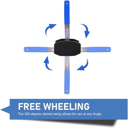 1 PC Brake Caliper Press Tool, Not-easily-deformed & Anti-slip Ratchet Wrench with 2 S-hook, 4 In 1 Disc Brake Piston Separator, Universal for Most Vehicles (Blue) in Kuwait