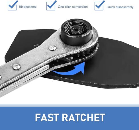 1 PC Brake Caliper Press Tool, Not-easily-deformed & Anti-slip Ratchet Wrench with 2 S-hook, 4 In 1 Disc Brake Piston Separator, Universal for Most Vehicles (Blue) in Kuwait