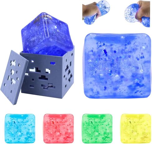 Just Toys – ماينكرافت جيلي سكويش مي بلايند بوكس ​​كيوب | سيف ذهبي أو فأس بالداخل in Kuwait