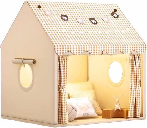 Princess Castle Tent, Large Kids Play Tent, Children's Play Tent, Indoor & Outdoor Use, with Star Lights, Breathable Gauze Curtain, Playhouse for Girls, Birthday Present, Party Decoration, Pink in Saudi Arabia
