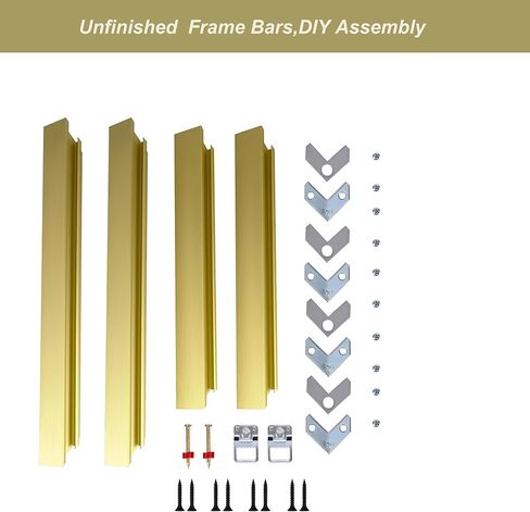 DIY Metal Floating Frame with 1.5" Deep,Canvas Frames,Frame for Oil Paintings Floater Frames for Home Decor (Light Gold,24"x36") in Kuwait