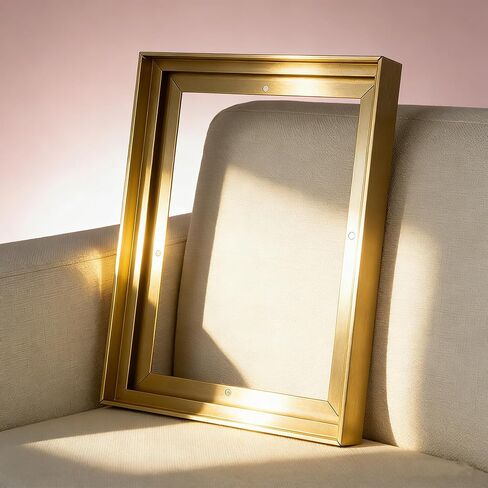 DIY Metal Floating Frame with 1.5" Deep,Canvas Frames,Frame for Oil Paintings Floater Frames for Home Decor (Light Gold,24"x36") in Kuwait
