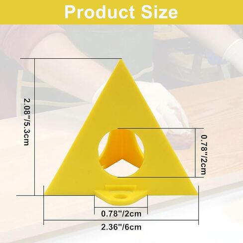 Rierdge 40 PCS Pyramid Stands for Painting - Premium Plastic Paint Triangle Stands with Locking System, Reusable Mini Cones for DIY Art Projects & Woodworking, Yellow in Kuwait