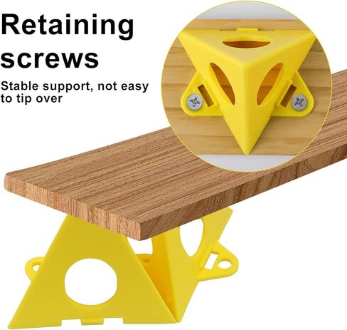 Rierdge 40 PCS Pyramid Stands for Painting - Premium Plastic Paint Triangle Stands with Locking System, Reusable Mini Cones for DIY Art Projects & Woodworking, Yellow in Kuwait