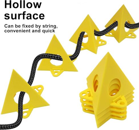 Rierdge 40 PCS Pyramid Stands for Painting - Premium Plastic Paint Triangle Stands with Locking System, Reusable Mini Cones for DIY Art Projects & Woodworking, Yellow in Kuwait