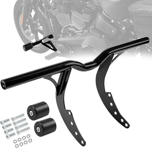 1.25 بوصة أمامي M8 Footpeg Softail Engine Guard Crash Bar، لـ 2018-2026 Harley Softail Street Bob FXBB، 2018-2020 Low Rider FXLR، 2020-2024 Low Rider S FXLRS، 2022-2024 Low Rider ST FXLRST in Kuwait