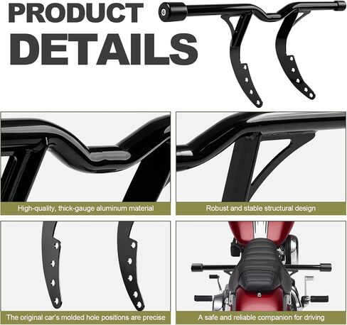1.25 بوصة أمامي M8 Footpeg Softail Engine Guard Crash Bar، لـ 2018-2026 Harley Softail Street Bob FXBB، 2018-2020 Low Rider FXLR، 2020-2024 Low Rider S FXLRS، 2022-2024 Low Rider ST FXLRST in Kuwait