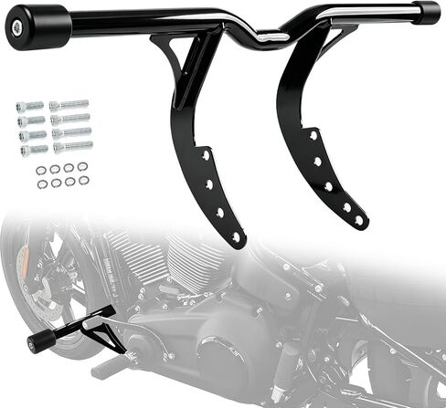 1.25 بوصة أمامي M8 Footpeg Softail Engine Guard Crash Bar، لـ 2018-2026 Harley Softail Street Bob FXBB، 2018-2020 Low Rider FXLR، 2020-2024 Low Rider S FXLRS، 2022-2024 Low Rider ST FXLRST in Kuwait
