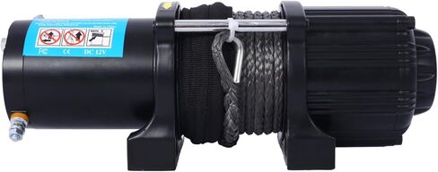 3500 lb Winch ATV UTV Electric Steel Black Versatile Towing Power Boat Off-Road All-Weather in Kuwait