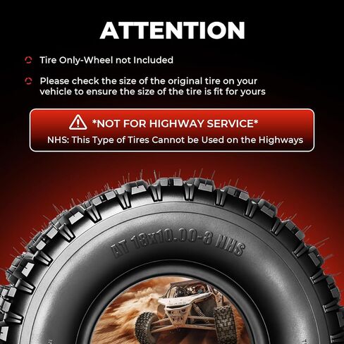 مجموعة من إطارين ATV/UTV مقاس 18x10-8، 4PR 18x10x8 لجميع التضاريس، بدون أنابيب شديدة التحمل، مداس غير اتجاهي in Kuwait