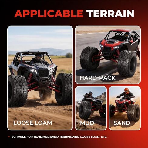 مجموعة من إطارين ATV/UTV مقاس 18x10-8، 4PR 18x10x8 لجميع التضاريس، بدون أنابيب شديدة التحمل، مداس غير اتجاهي in Kuwait