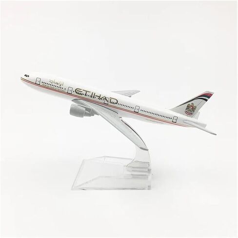 Miniature Scale 1 400 Etihad Airways Boeing 777 Aircraft Metal Model Simulation Airliner Flying Toy Game Kits in Kuwait