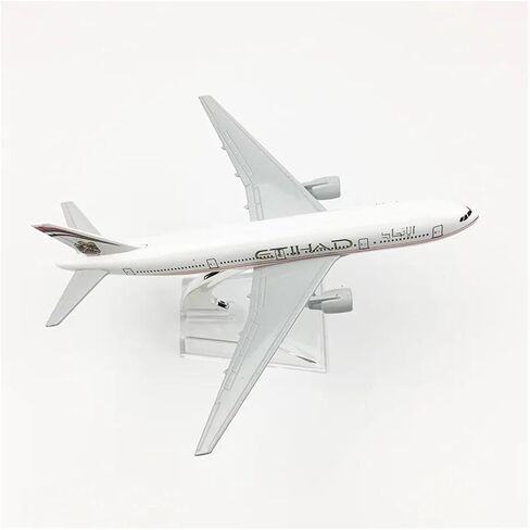 Miniature Scale 1 400 Etihad Airways Boeing 777 Aircraft Metal Model Simulation Airliner Flying Toy Game Kits in Kuwait