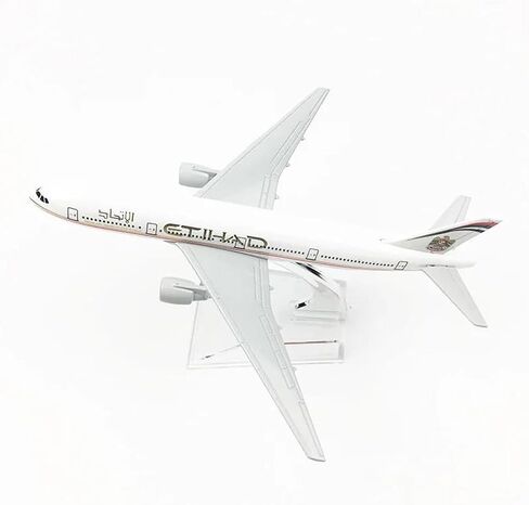 Miniature Scale 1 400 Etihad Airways Boeing 777 Aircraft Metal Model Simulation Airliner Flying Toy Game Kits in Kuwait