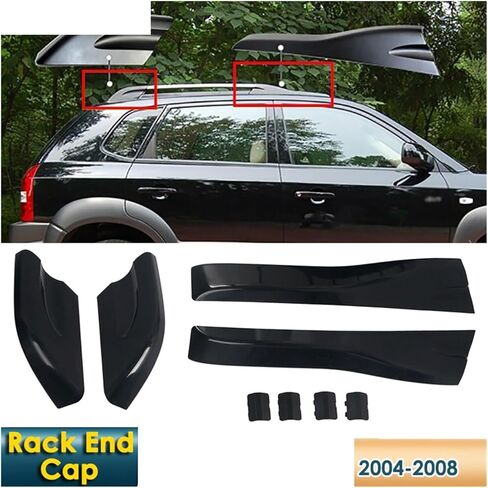 Car Roof Rack Rail End Cap Protective Cover Shell Cover Compatible For Hyundai Tucson 2004-2008 in Kuwait