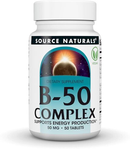 مركب Source Naturals B-50، يدعم إنتاج الطاقة* - 50 قرصًا in Saudi Arabia