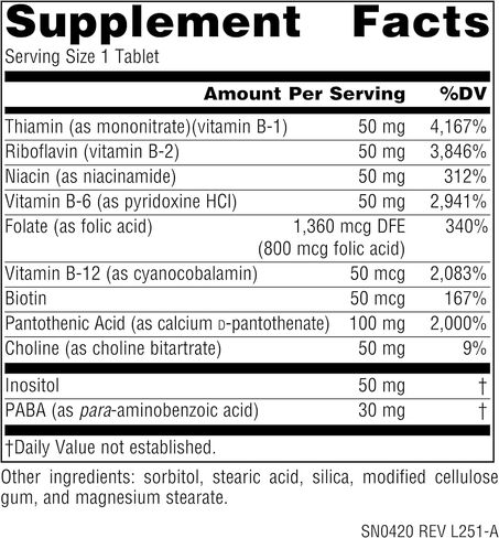 مركب Source Naturals B-50، يدعم إنتاج الطاقة* - 50 قرصًا in Saudi Arabia