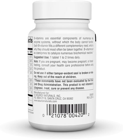 مركب Source Naturals B-50، يدعم إنتاج الطاقة* - 50 قرصًا in Saudi Arabia