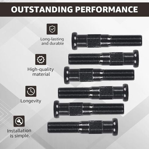 6PCS 1/2"-20 x 2.70 Press-in Wheel Studs Compatible with Dexter Press-in Wheel Studs 5200, 6000 7000, lb 7-262 Trailer, Replacement 007-262-00, 00726200, 7-262, K71-686-0 in Kuwait