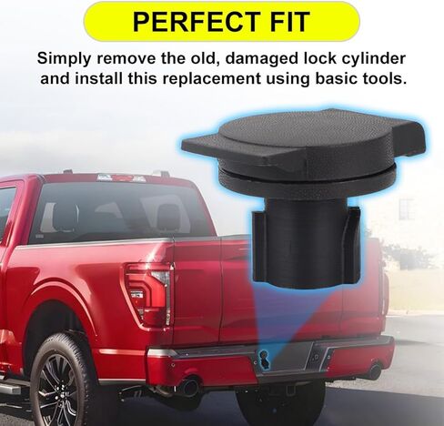 Spare Tire Carrier Lock Cylinder for Ford F-150 2015-2025 F-250 F-350 Super Duty 2017-2025, Rear Bumper Tire Carrier Lock Replacement in Kuwait