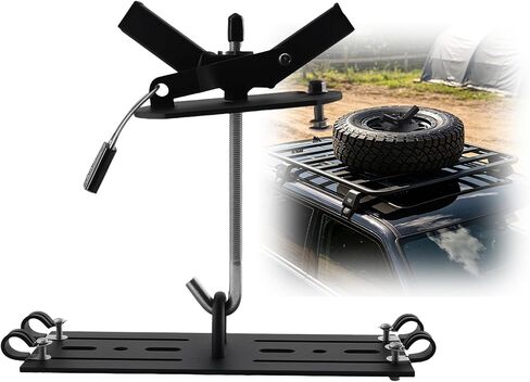 maXpeedingrods Spare Tire Carrier, Spare Tire Mount for Roof Platform Cargo Baskets with Spare Tires up to 35 inches in Kuwait