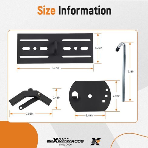 maXpeedingrods Spare Tire Carrier, Spare Tire Mount for Roof Platform Cargo Baskets with Spare Tires up to 35 inches in Kuwait