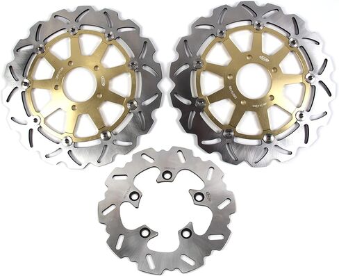 دوارات أقراص الفرامل الأمامية والخلفية من أراشي لسوزوكي GSXR 600 750 2006-2007 K6 K7، GSXR 1000 2005-2008 K5-K8، قطع غيار ملحقات الدراجة النارية باللون الأسود in Kuwait