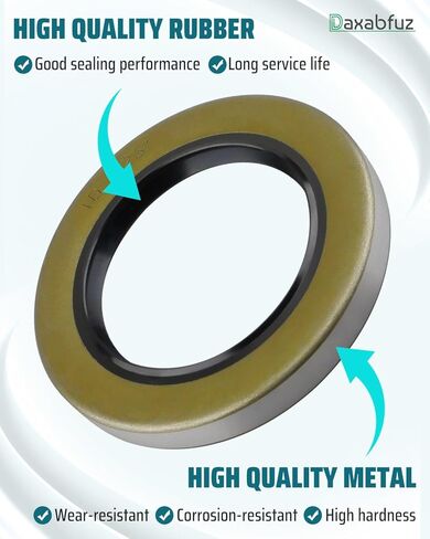 Double Lip Grease Seals Fit for 5200–7000 lb EZ-Lube Trailer Axles and D42 Spindles, Fit for Lippert/LCI 10K Axles, 2.250" ID x 3.376" OD, Replace Part 122088 010-036-00, 10 Pack in Kuwait