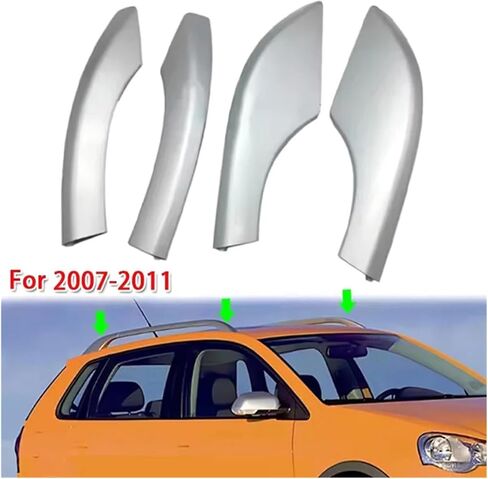 4 قطعة حامل سقفي للسيارة غطاء نهاية السكك الحديدية غطاء شل متوافق مع VW Cross Polo 2007-2011 in Kuwait