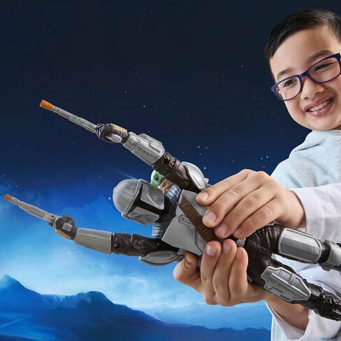 STAR WARS The Mandalorian & Grogu Bounty Blaster, 11-Inch Action Figure with Sound Effects, Interactive Toys for Boys & Girls Ages 4+ in Kuwait