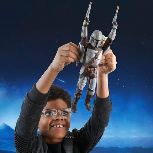 STAR WARS The Mandalorian & Grogu Bounty Blaster, 11-Inch Action Figure with Sound Effects, Interactive Toys for Boys & Girls Ages 4+ in Kuwait