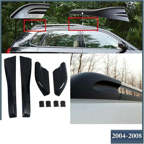 Car Accessories 8Pcs/Set Car Roof Rack Protection Cover Black Trim Rack Shell Compatible For Hyundai Tucson 2004 2005 2006 2007 2008 in Kuwait