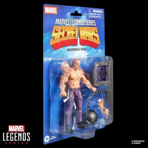 Marvel Legends Series Secret Wars Absorbing Man, Retro Comics Collectible 6 Inch Action Figure with Lenticular Shield in Kuwait