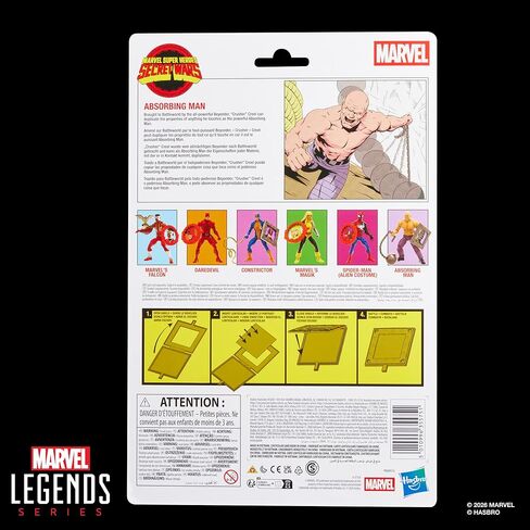 Marvel Legends Series Secret Wars Absorbing Man, Retro Comics Collectible 6 Inch Action Figure with Lenticular Shield in Kuwait