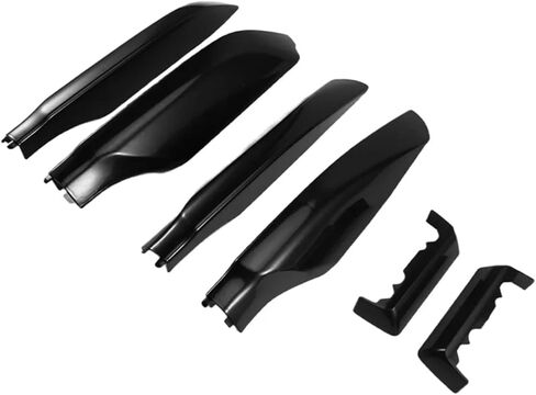 6Pcs/Set Compatible For Toyota Land Cruiser Prado FJ150 2010-2019 Black Roof Rack Bar Rail End Cover Protection Shell in Kuwait