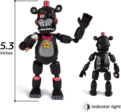 تويزفيل مستوحاة من خمس ليالٍ في فريدي | مجموعة الشوكولاتة | مجموعة ألعاب مجسمات فريدي (FNAF) مكونة من 6 قطع [روك ستار آند تشوكليت فريدي، بوني، تشيكا، عيد الفصح، فريدي فروستبير] in Kuwait