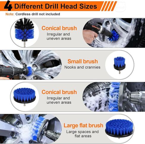 41Pcs Professional Car Detailing Kit, Car Wash Kit with Portable Handbag, Wet and Dry Use Car Cleaning Kit, Durable Drill Brush, Apply to Interior, Exterior, Wheels, Trucks, Motorcycles in Kuwait