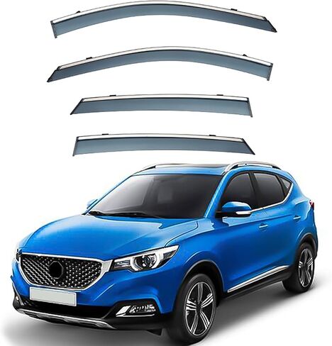 أحدث تصميم لأقنعة النوافذ لـ MG ZS/EZS 2017-2018-2019-2020-2021-2022-2023-2024، عاكسات نافذة مثبتة بشريط، حماية من الطقس، تقليل ضوضاء الرياح، مظلة تهوية متينة للغاية، 4 قطع in Kuwait