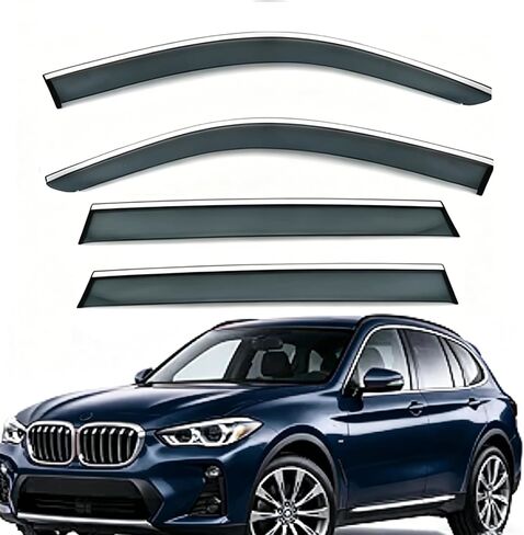 واقيات النوافذ واقيات المطر لـ 2018-2024 BMW X3 مظلات المطر للشمس منحرف تهوية النافذة لـ 2018-2024 BMW X3 واقيات المطر تنفيس الرياح 4 قطع من الظل خارج القناة واقي المطر للتهوية الجانبية in Kuwait
