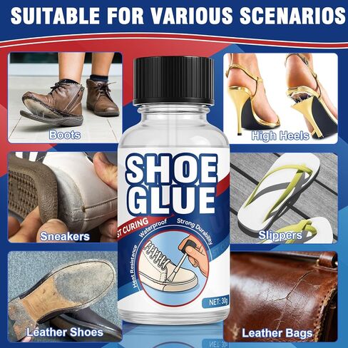 Shoe Glue, 30 g Clear Super Glue for Shoe Repair, Fast Curing & Waterproof Adhesive for Repairing Boots, Sneakers, Heels, Hiking Shoes, Leather Handbags and More in Kuwait