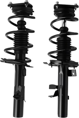 maxpeedingrods 172907 172908 دعامة أمامية لسيارة Ford Focus 2013-2018 1.0L 2.0L L4 Hatchback/Sedan، دعامة ممتص الصدمات مع مجموعة زنبركية ملفوفة (قطعتان دعامة أمامية) in Kuwait