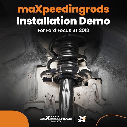 maxpeedingrods 172907 172908 دعامة أمامية لسيارة Ford Focus 2013-2018 1.0L 2.0L L4 Hatchback/Sedan، دعامة ممتص الصدمات مع مجموعة زنبركية ملفوفة (قطعتان دعامة أمامية) in Kuwait